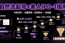 自然流起号+素人IP0-1指南，快速掌握内容创作-流量获取-变现转化-全技能-臭虾米项目网