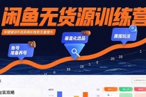 闲鱼无货源训练营:账号准备养号/垂直化选品/黑搜玩法,0基础30天盈利指南-臭虾米项目网