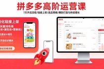 拼多多高阶运营课:7天开店流程/链接上架/选品策略/爆款打造与持续增长-臭虾米项目网