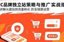 DTC品牌独立站策略与推广实战指南，系统讲解从建站到流量转化的全链路运营-臭虾米项目网