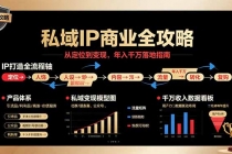 私域IP商业全攻略,从定位到变现,年入千万落地指南-臭虾米项目网