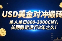 USD美金对冲搬砖!单人单日800-2000CNY,长期稳定运行8年之久!-臭虾米项目网