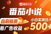 稳定3年官方番茄小说自刷稿费小白单日500+-臭虾米项目网