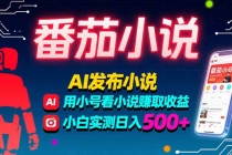 稳定3年番茄小说AI写小说赚取稿费，多号看小说赚取收益，小白实测单日500+-臭虾米项目网