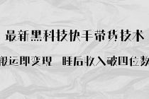 搬运即变现！最新黑科技快手带货Ai搬运技术，睡后收入破四位数-臭虾米项目网