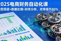 2025电商财务自动化课，模型搭建+数据处理+财务分析，效率提升80%-臭虾米项目网