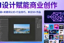 AI设计赋能商业创作,MJ安装+关键词公式+行业技巧,单日50+作品-臭虾米项目网