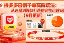 拼多多日销千单高阶玩法：从选品到爆款打造的完整运营链路（9月更新）-臭虾米项目网