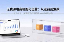 无货源电商精细化运营：从选品到爆款，实现轻资产高回报(40+节系统课)-臭虾米项目网