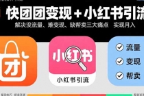 快团团变现+小红书引流：解决没流量、难变现、缺帮卖三大痛点 实现月入3w+-臭虾米项目网