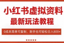 小红书虚拟资料项目：最新搜索流变现玩法，0成本简单可复制，一人多店...-臭虾米项目网