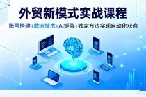 外贸新模式实战课程，账号搭建+截流技术+AI矩阵+独家方法实现自动化获客-臭虾米项目网