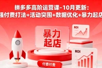 拼多多高阶运营课-10月更新：强付费打法+活动突围+数据优化+暴力起店-臭虾米项目网