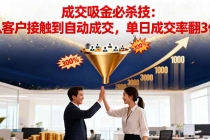 吸金成交营销必杀技：从客户接触到自动成交，单日成交率翻3倍-臭虾米项目网