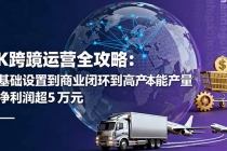 TK跨境运营全攻略：从基础设置到商业闭环到低成本量产，月净利润超5万美元-臭虾米项目网