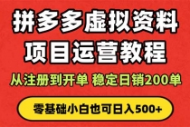 拼多多开店运营课程： 蓝海变现玩法，轻松实现睡后收入 零基础小白也可…-臭虾米项目网