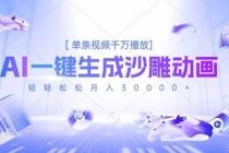 AI一键生成沙雕动画，单条视频千万播放，轻轻松松月入3万+-臭虾米项目网