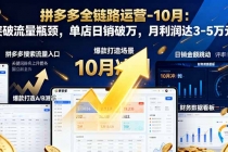 拼多多全链路运营-10月:突破流量瓶颈,单店日销破万,月利润达3-5万元-臭虾米项目网