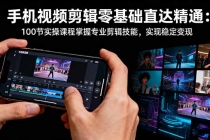 手机视频剪辑零基础直达精通：100节实操课程掌握专业剪辑技能，实现稳...-臭虾米项目网