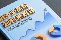 拼多多高阶盈利系统课,强付费策略、活动爆破、首页推荐,实现店铺稳定盈利(更新12月)-臭虾米项目网