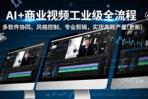 AI+商业视频工业级全流程-2期，多软件协同、风格控制、专业剪辑，实现高效量产(更新)-臭虾米项目网