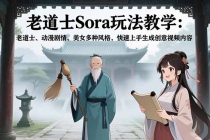 老道士Sora玩法教学：老道士、动漫剧情、美女多种风格，快速上手生成创意视频内容-臭虾米项目网