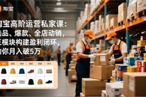 淘宝高阶运营私家课：选品、爆款、全店动销，三模块构建盈利闭环，助你月入破5万-臭虾米项目网