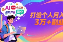 AI+小红书特训营，智能体搭建+虚拟产品原创+商业化变现，打造个人月入3万+副业-臭虾米项目网