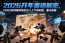 2026开年重磅解密，CSGO游戏搬砖挂机日入上千的秘密，毫无保留-臭虾米项目网
