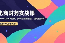 电商财务实战课，Power Query建模、多平台数据整合、自动化报表，提效80%月省10万+-臭虾米项目网