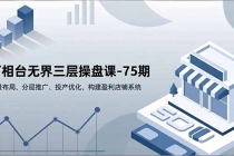 万相台无界三层操盘课-75期，销量布局、分层推广、投产优化，构建盈利店铺系统-臭虾米项目网