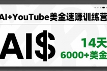 AI+YouTube美金速赚训练营，AI量产、爆款公式、急速变现、独家视野，14天创收6000+美金-臭虾米项目网
