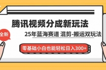 腾讯视频分成计划最新教程：25年蓝海赛道，混剪、搬运双玩法，零基础小白也能轻松日入300+-臭虾米项目网