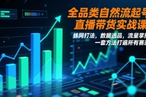 全品类自然流起号直播带货实战课:蛛网打法,数据选品,流量掌控,一套方法打遍所有赛道-臭虾米项目网