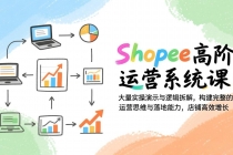 Shopee高阶运营系统课：大量实操演示与逻辑拆解，构建完整的运营思维与落地能力，店铺高效增长-臭虾米项目网