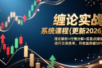 缠论实战系统课程(更新2026)，理论解析+行情分解+买卖点捕捉，提升交易胜率，月收益突破50%-臭虾米项目网