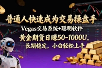 普通人快速成为交易操盘手 Vegas交易系统+聪明软件 ， 黄金期货日赚50-1000U， 长期稳定，小...-臭虾米项目网