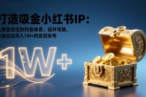 打造吸金小红书IP：从黄金定位到内容体系，避开弯路，快速启动月入1W+的变现账号-臭虾米项目网