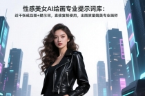 性感美女AI绘画专业提示词库:近千张成品图+提示词,直接复制使用,出图质量媲美专业画师-臭虾米项目网
