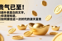 付费文章：贵气已至！用最朴素直白的文字，让你清楚知道，该如何接住这一次时代的泼天富贵-臭虾米项目网