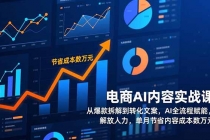 电商AI内容实战课，从爆款拆解到转化文案，AI全流程赋能，解放人力，单月节省内容成本数万元-臭虾米项目网