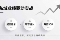 私域业绩驱动实战,成交话术、环节植入、每日SOP,聚焦增长,驱动营收持续突破-臭虾米项目网