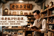 实体老板IP打造课，从0到1起号、内容矩阵、信任建立，打造门店IP，稳定获客增收-臭虾米项目网