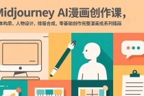 Midjourney AI漫画创作课，脚本构思、人物设计、排版合成，零基础创作完整漫画或系列插画-臭虾米项目网