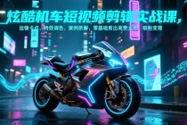 炫酷机车短视频剪辑实战课，运镜卡点、特效调色、案例拆解，零基础剪出高赞大片，吸粉变现-臭虾米项目网