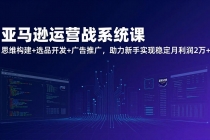 亚马逊运营实战系统课，思维构建+选品开发+广告推广，助力新手实现稳定月利润2万+（更新）-臭虾米项目网