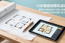 CAD智能绘图实战课：掌握CAD基础操作与核心快捷键，并能熟练绘制完整户型方案-臭虾米项目网
