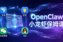 OpenClaw小龙虾保姆课： Windows/macOS/Linux/Docker全系统安装，飞书+钉钉+企业微信+QQ 全接入-臭虾米项目网