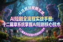 AI 短剧全流程实战手册：从选题到视频生成，十二篇章系统掌握 AI 短剧核心技术-臭虾米项目网