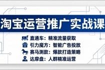淘宝运营推广实战课，直通车+引力魔方+赛马测款+达摩盘人群推广等（更新26年3月）-臭虾米项目网